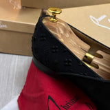 Authentic Christian Louboutin Black Suede tassel shoes 7.5UK 41.5 8.5US