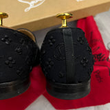 Authentic Christian Louboutin Black Suede tassel shoes 7.5UK 41.5 8.5US