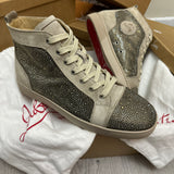 Authentic Christian Louboutin Beige Suede Strass Sneakers 9.5UK 43.5 10.5US