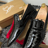 Authentic Christian Louboutin Black Dandelion Shoes Spikes 9UK 43 10US