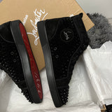 Authentic Christian Louboutin Black suede Spikes Sneakers 9.5UK 43.5 10.5US