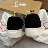 Authentic Christian Louboutin Black Paqueboat suede sneakers 7.5UK 41.5