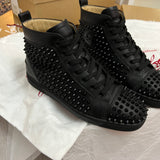Authentic Christian Louboutin Black Leather Sneakers 7UK 41 8US