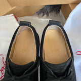 Authentic Christian Louboutin Black Suede Junior Sneakers 7.5UK 41.5 8.5US