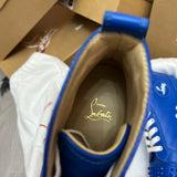 Authentic Christian Louboutin Blue Leather Flat Sneakers 8UK 42 9US