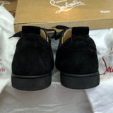 Authentic Christian Louboutin Black suede Junior Sneakers 7UK 41 8US