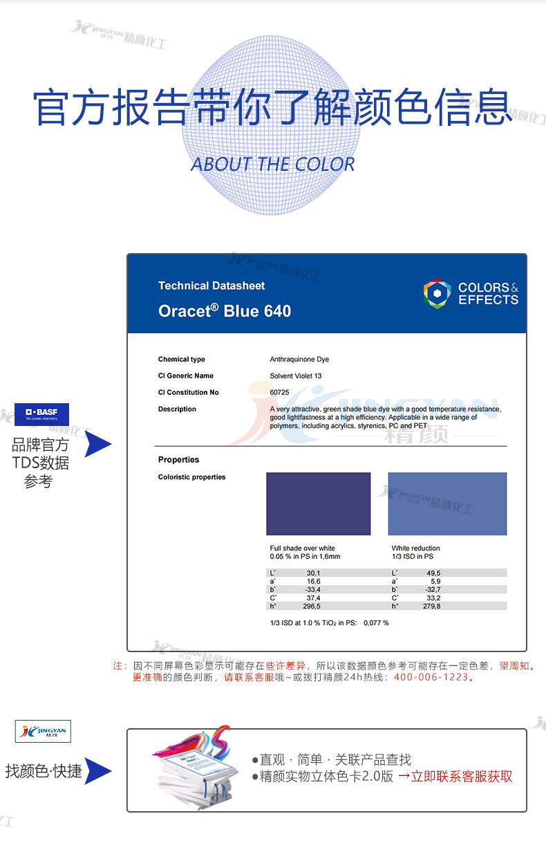 巴斯夫640染料TDS报告